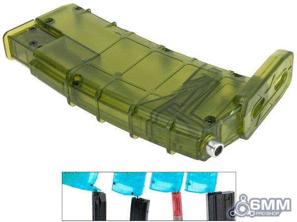 6mmProShop 500 Round Rifle Mag Size Airsoft Universal BB Speed Loader (Color: Jungle Green)