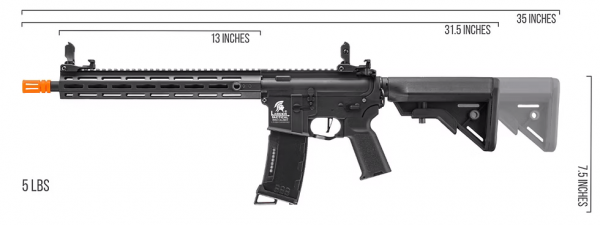 Lancer Tactical Gen 3 M4 Hellion 13" M-LOK Airsoft AEG w/ Crane Stock (No Battery and Charger)