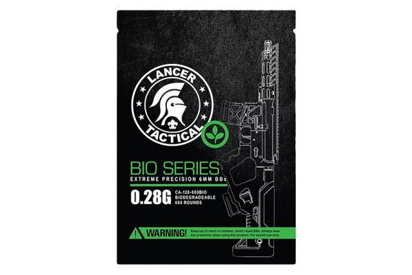 Lancer Tactical 600 .28g Bio Lancer Tactical 0.28g Biodegradable Airsoft BBs – 600 Rounds
